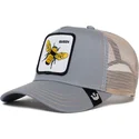 gorra-trucker-gris-abeja-the-queen-bee-the-farm-de-goorin-bros