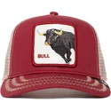 gorra-trucker-roja-y-blanca-toro-the-bull-the-farm-de-goorin-bros