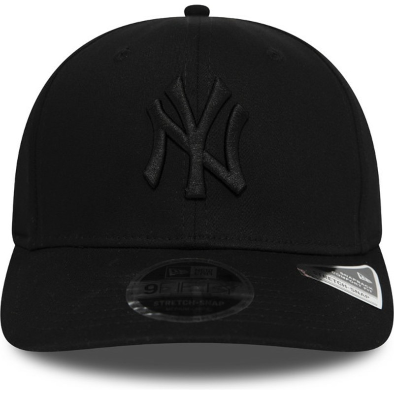 New Era Curved Brim Black Logo 9FIFTY Tonal Stretch Snap New York ...