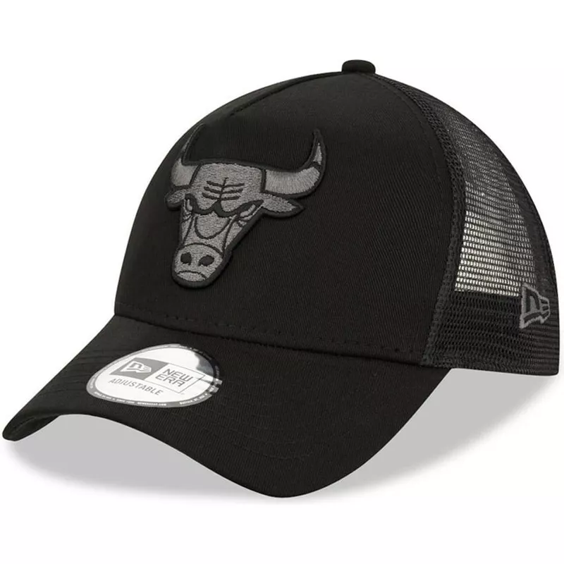 Chicago Bulls New Era 950 Tonal Black Stretch Snapback Cap