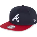 atlanta-braves-mlb-new-era-9fifty-essential-morkbla-och-rod-snapback-flat-keps