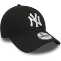 new-era-curved-brim-9forty-essential-new-york-yankees-mlb-adjustable-cap-schwarz