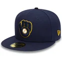 gorra-plana-azul-marino-ajustada-59fifty-authentic-on-field-de-milwaukee-brewers-mlb-de-new-era