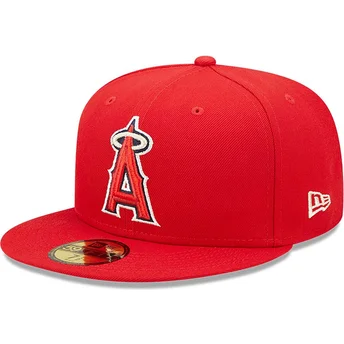 Czerwona dopasowana czapka z daszkiem 59FIFTY Authentic On Field Los Angeles Angels MLB od New Era