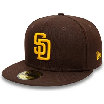 gorra-plana-marron-ajustada-59fifty-authentic-on-field-de-san-diego-padres-mlb-de-new-era