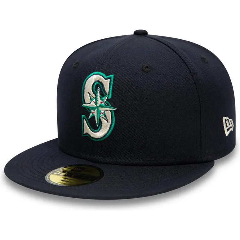 seattle-mariners-mlb-new-era-59fifty-authentic-on-field-marinbla-anpassad-flat-keps