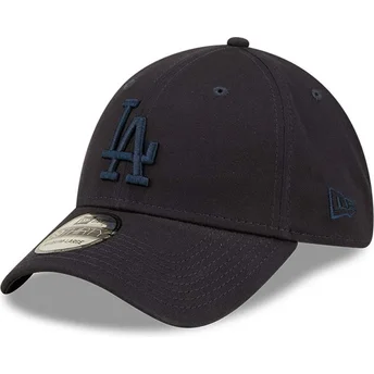 Los Angeles Dodgers MLB 39THIRTY League Essential Kappe mit gebogenem Schirm, dunkelblauem Logo und verstellbarer Passform von N