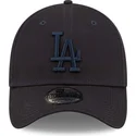 los-angeles-dodgers-mlb-39thirty-league-essential-kappe-mit-gebogenem-schirm-dunkelblauem-logo-und-verstellbarer-passform-von-ne