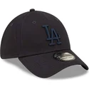 los-angeles-dodgers-mlb-39thirty-league-essential-kappe-mit-gebogenem-schirm-dunkelblauem-logo-und-verstellbarer-passform-von-ne