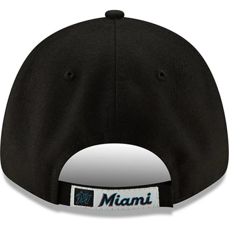 svart-justerbar-kurvad-keps-9forty-the-league-fran-miami-marlins-mlb-av-new-era