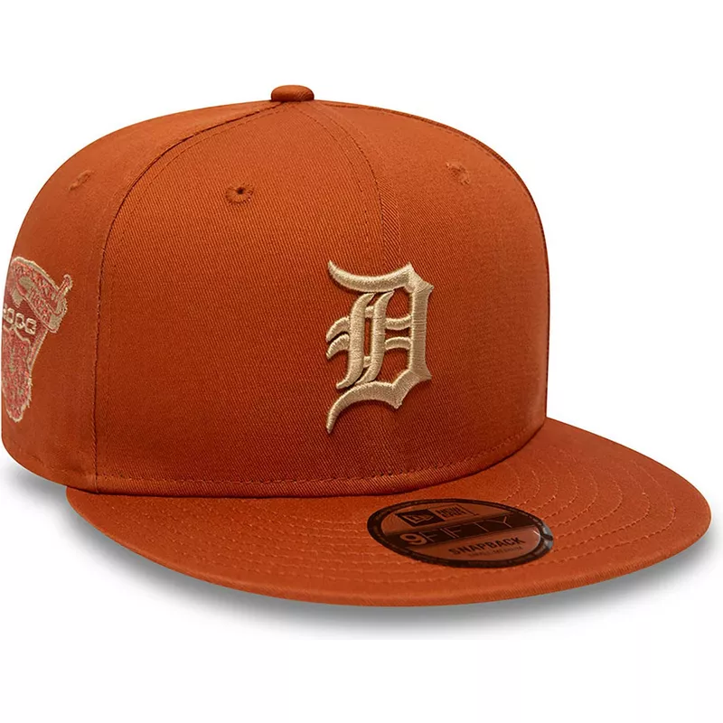 New Era Flat Brim 9FIFTY Side Patch Detroit Tigers MLB Brown
