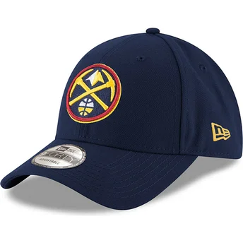 Gorra curva azul marino ajustable 9FORTY The League de Denver Nuggets NBA de New Era