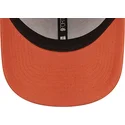 new-era-curved-brim-9forty-league-essential-new-york-yankees-mlb-orange-adjustable-cap-with-beige-logo