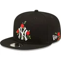 casquette-plate-noire-snapback-9fifty-flower-new-york-yankees-mlb-new-era