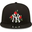 casquette-plate-noire-snapback-9fifty-flower-new-york-yankees-mlb-new-era