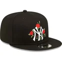 casquette-plate-noire-snapback-9fifty-flower-new-york-yankees-mlb-new-era