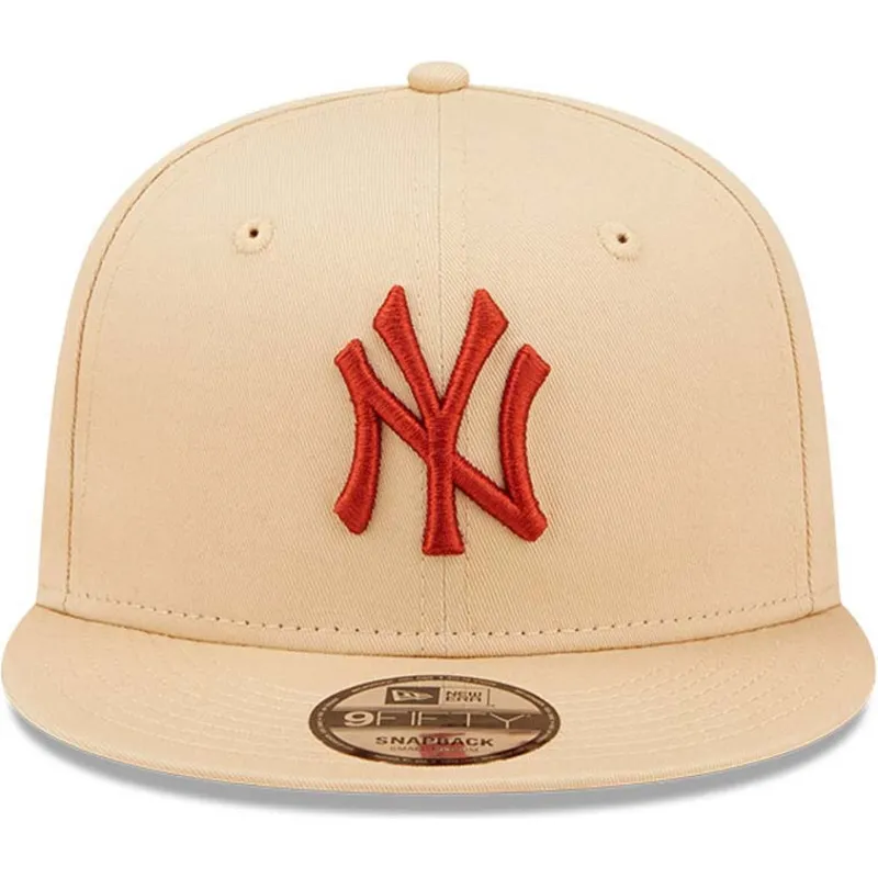 gorra-plana-beige-snapback-9fifty-league-essential-de-new-york-yankees-mlb-de-new-era