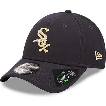 New Era Curved Brim 9FORTY Repreve Chicago White Sox MLB Navy Blue Adjustable Cap