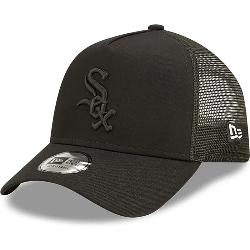 gorra-trucker-negra-con-logo-negro-a-frame-tonal-mesh-de-chicago-white-sox-mlb-de-new-era