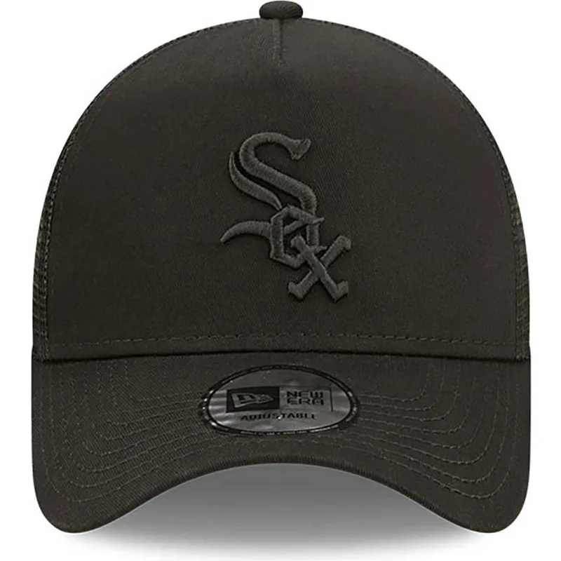 gorra-trucker-negra-con-logo-negro-a-frame-tonal-mesh-de-chicago-white-sox-mlb-de-new-era
