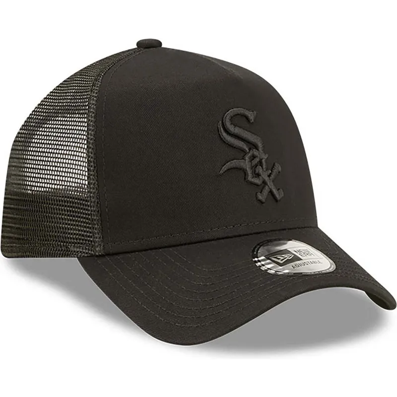 gorra-trucker-negra-con-logo-negro-a-frame-tonal-mesh-de-chicago-white-sox-mlb-de-new-era