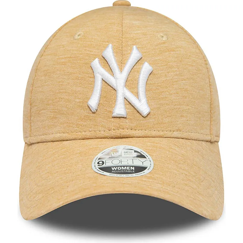 beige-verstellbare-curved-cap-fur-damen-9forty-jersey-der-new-york-yankees-mlb-von-new-era