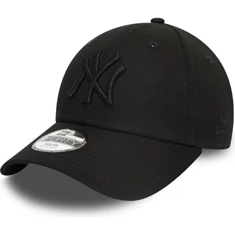 gorra-curva-negra-ajustable-para-nino-con-logo-negro-9forty-league-essential-de-new-york-yankees-mlb-de-new-era