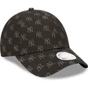 czarna-zakrzywiona-czapka-z-daszkiem-regulowana-dla-kobiet-9forty-monogram-new-york-yankees-mlb-marki-new-era