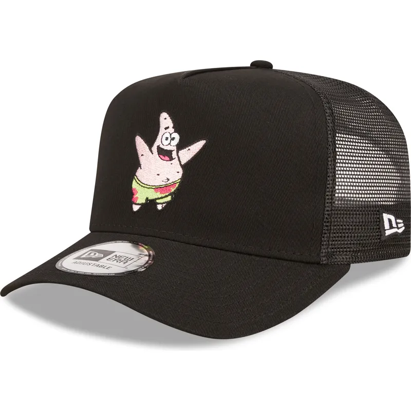 gorra-trucker-negra-a-frame-de-patricio-estrella-bob-esponja-de-new-era