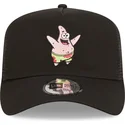 gorra-trucker-negra-a-frame-de-patricio-estrella-bob-esponja-de-new-era