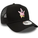 gorra-trucker-negra-a-frame-de-patricio-estrella-bob-esponja-de-new-era