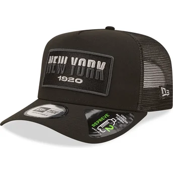 Gorra trucker negra New York A Frame Repreve USA State de New Era