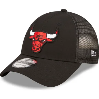 Gorra trucker negra ajustable A Frame Home Field de Chicago Bulls NBA de New Era