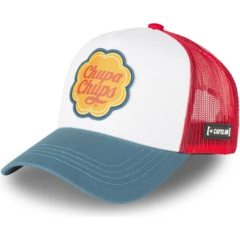Weiße, rote und blaue Trucker-Kappe CC2 Chupa Chups von Capslab