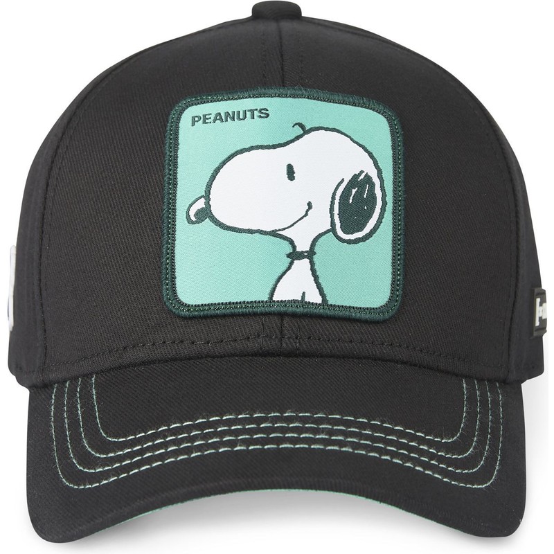 Capslab Curved Brim Snoopy NU1 Peanuts Black Snapback Cap Caphunters.ca