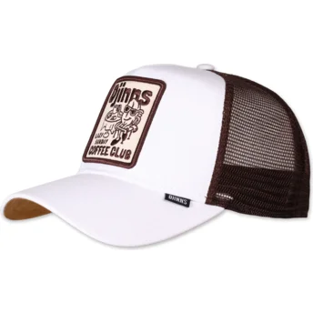 Gorra trucker blanca y marrón Lazy Sunday Coffee Club HFT de Djinns