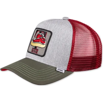 Gorra trucker gris y roja T-Bone HFT Food de Djinns