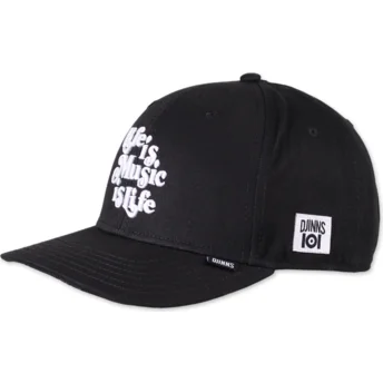 Gorra curva negra ajustable Life Is Music Is Life TrueFit IOI de Djinns