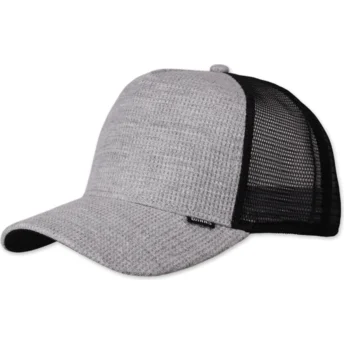 Καπέλο τύπου trucker γκρι και μαύρο HFT WaffleJersey της Djinns