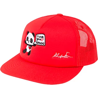 Κόκκινο επίπεδο καπέλο snapback Panda από τον Domingo Zapata της Kimoa