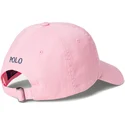 rosa-verstellbare-curved-cap-mit-blauem-logo-cotton-chino-classic-sport-von-polo-ralph-lauren