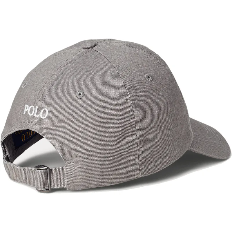 graue-verstellbare-curved-cap-mit-weissem-logo-cotton-chino-classic-sport-von-polo-ralph-lauren
