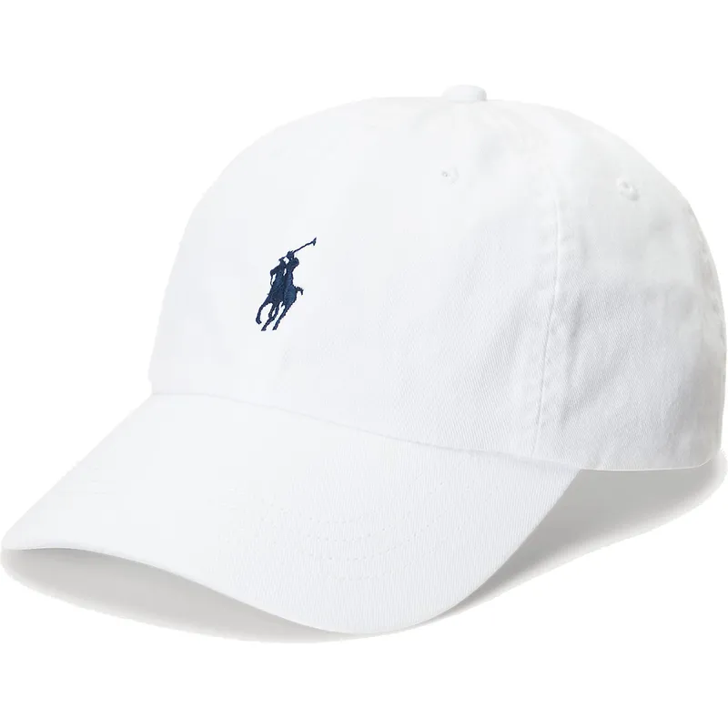 Polo Ralph Lauren Curved Brim Blue Logo Cotton Chino Classic Sport