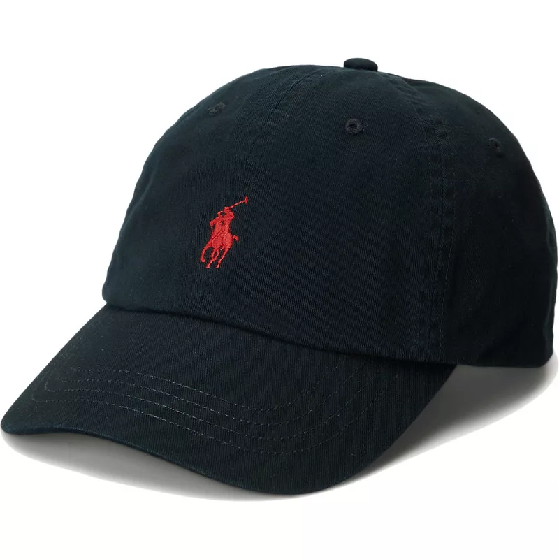 Polo Ralph Lauren Curved Brim Red Logo Cotton Chino Classic Sport