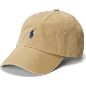 Casquette courbée marron ajustable avec logo bleu marine Cotton Chino Classic Sport Polo Ralph Lauren