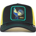 gorra-trucker-negra-y-amarilla-gallo-cock-trip-the-farm-de-goorin-bros