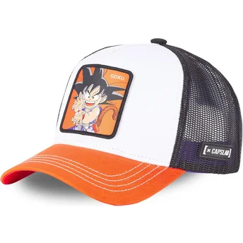 Καπέλο τράκερ λευκό, μαύρο και πορτοκαλί Son Goku Παιδικό DB3 GOK2 Dragon Ball από Capslab