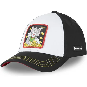 Capslab Snapback Kappe Tom T12 Looney Tunes in Weiß und Schwarz