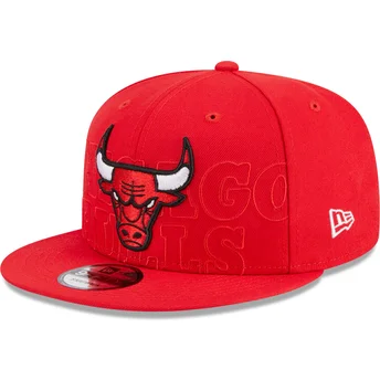 Κόκκινο επίπεδο καπέλο snapback 9FIFTY Draft Edition 2023 των Chicago Bulls NBA από τη New Era