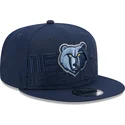 gorra-plana-azul-marino-snapback-9fifty-draft-edition-2023-de-memphis-grizzlies-nba-de-new-era